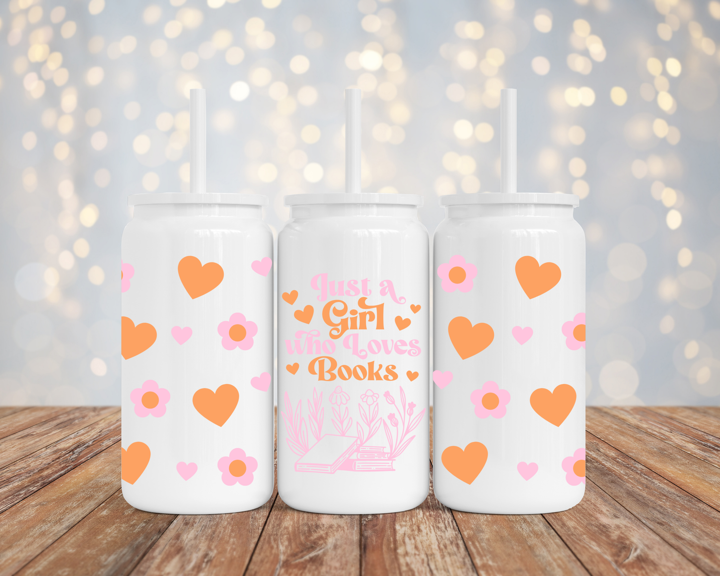 Just a girl who loves books - Orange and Pink