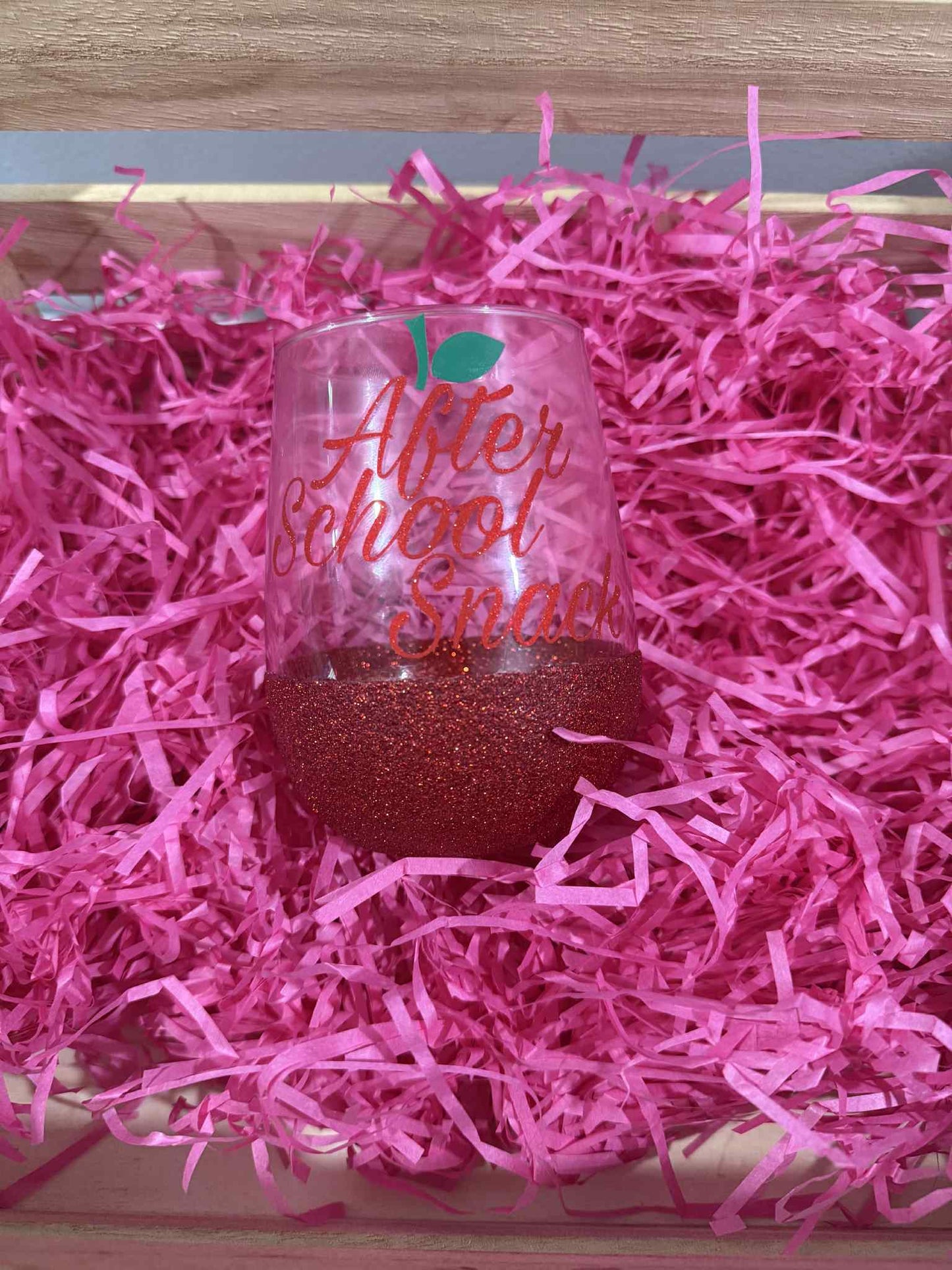 “After School Snack” Wine Glass