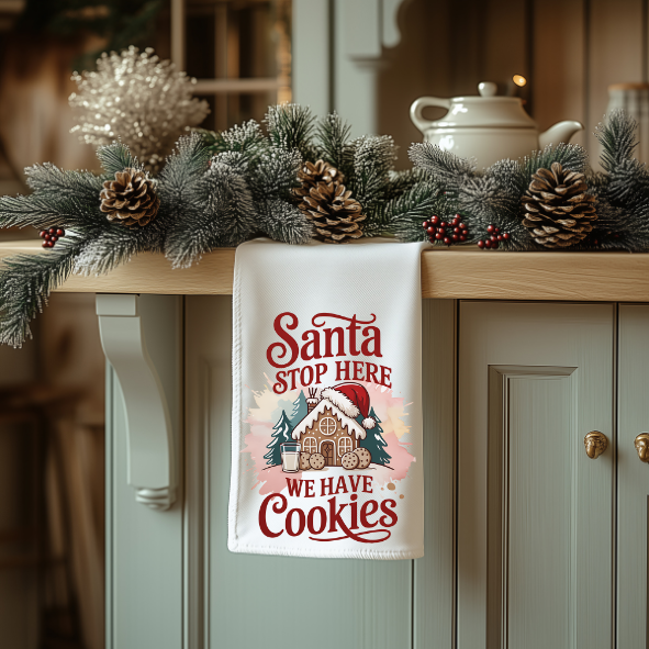 Santa Stop Here We Have Cookies