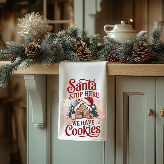 Santa Stop Here We Have Cookies