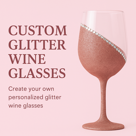 🍷 Custom Glitter Wine Glasses