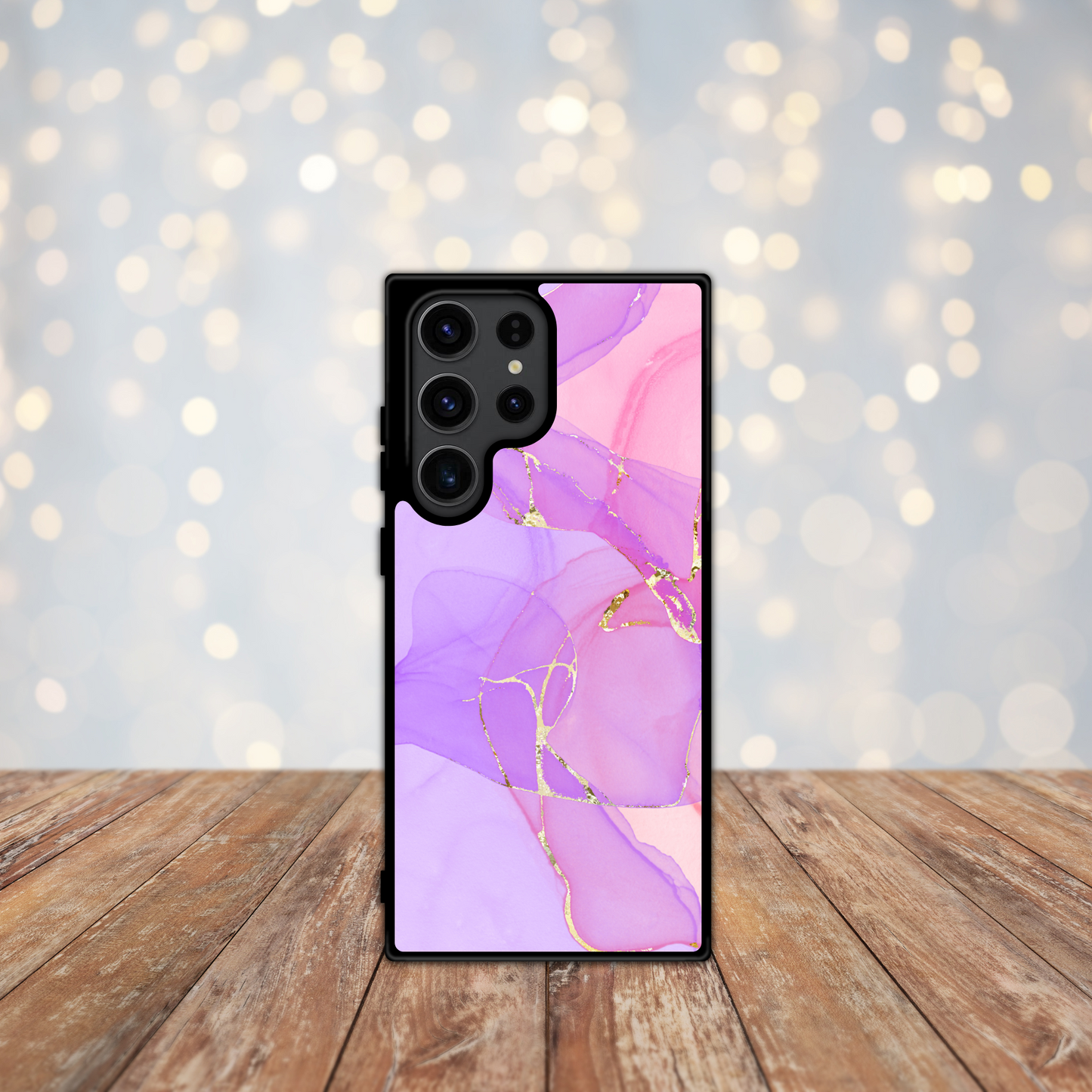 Pink Purple Gold Marble