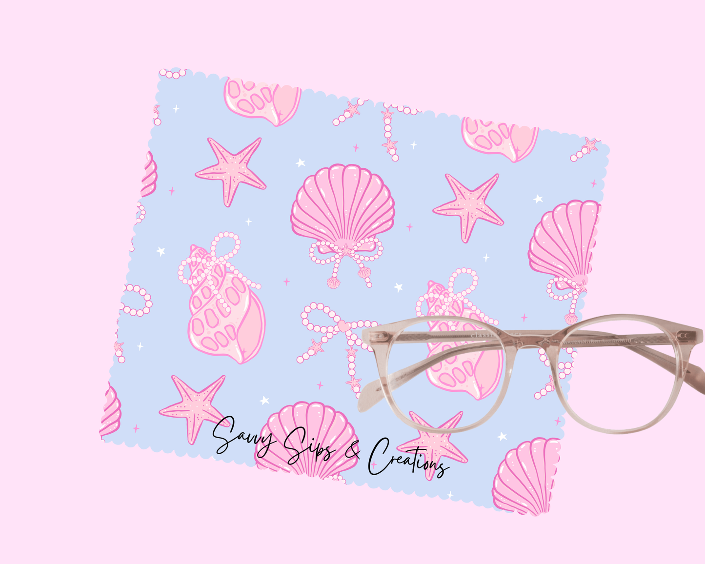Lens Cleaning Cloth: Seashell Bliss