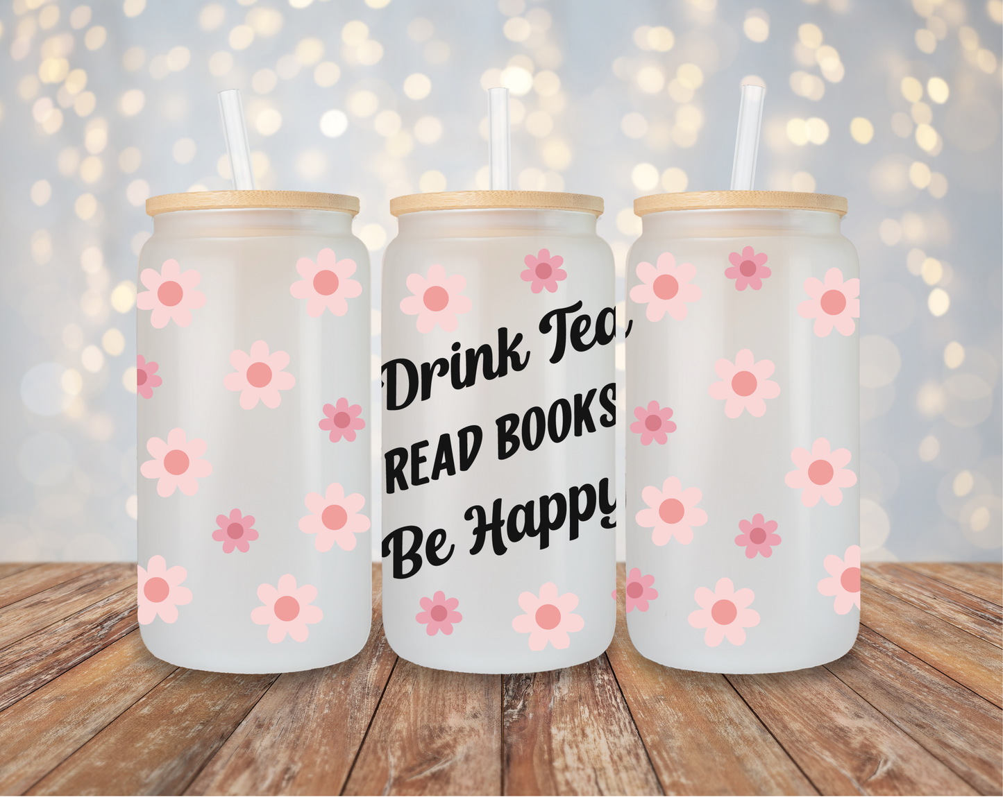 Drink Tea, Read Books, Be Happy - Black
