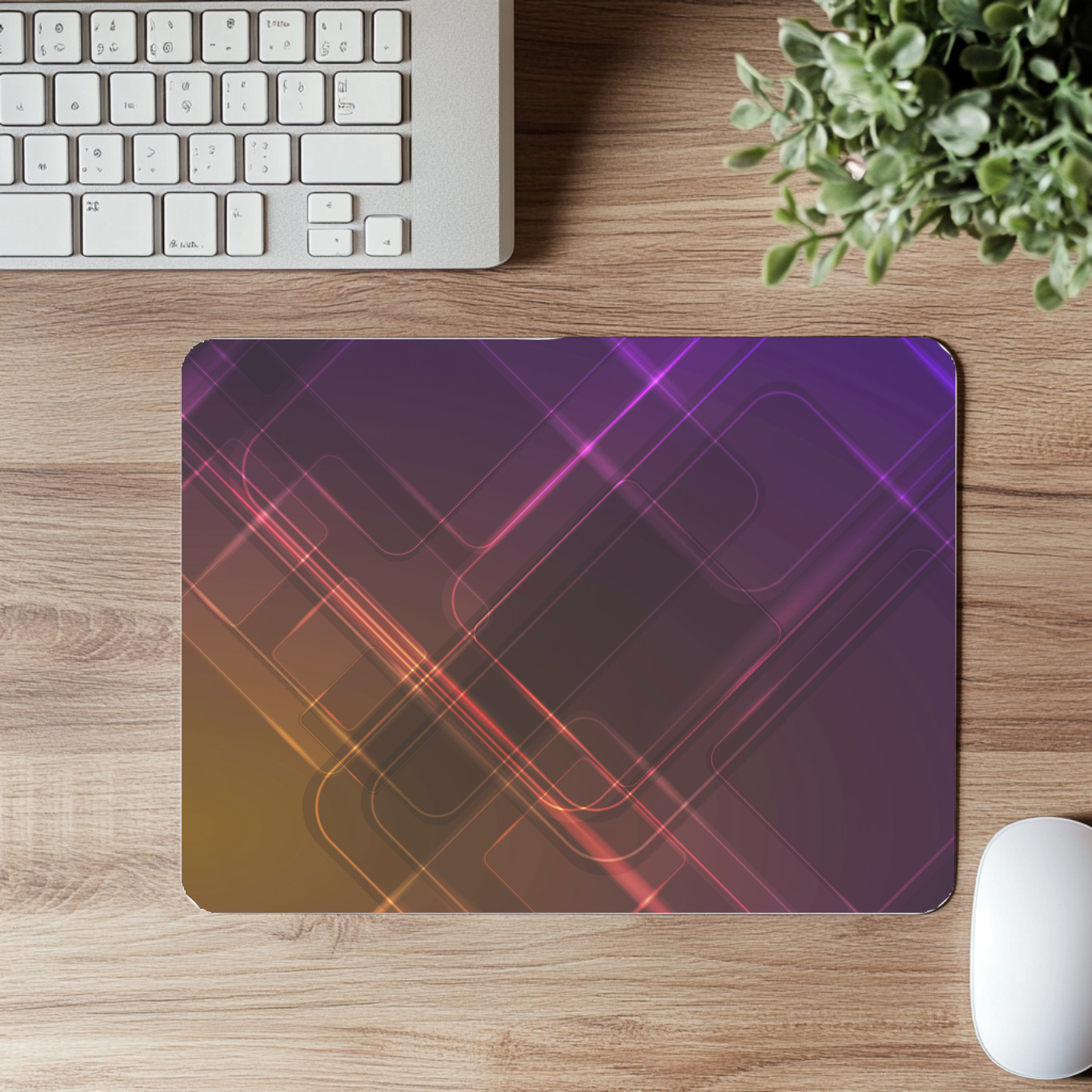 Purple Orange Geometric