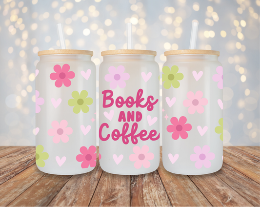 Books and Coffee - Pink