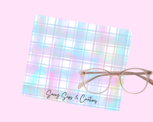 Lens Cleaning Cloth: Pastel Plaid