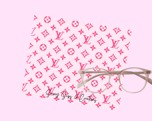 Lens Cleaning Cloth: Pink LV