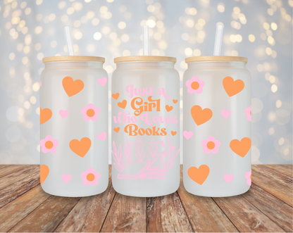 Just a girl who loves books - Orange and Pink