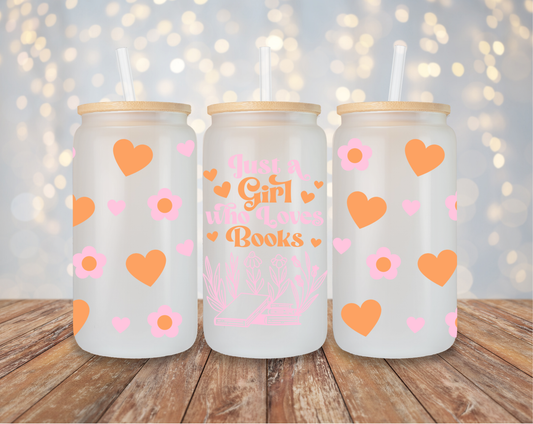Just a girl who loves books - Orange and Pink