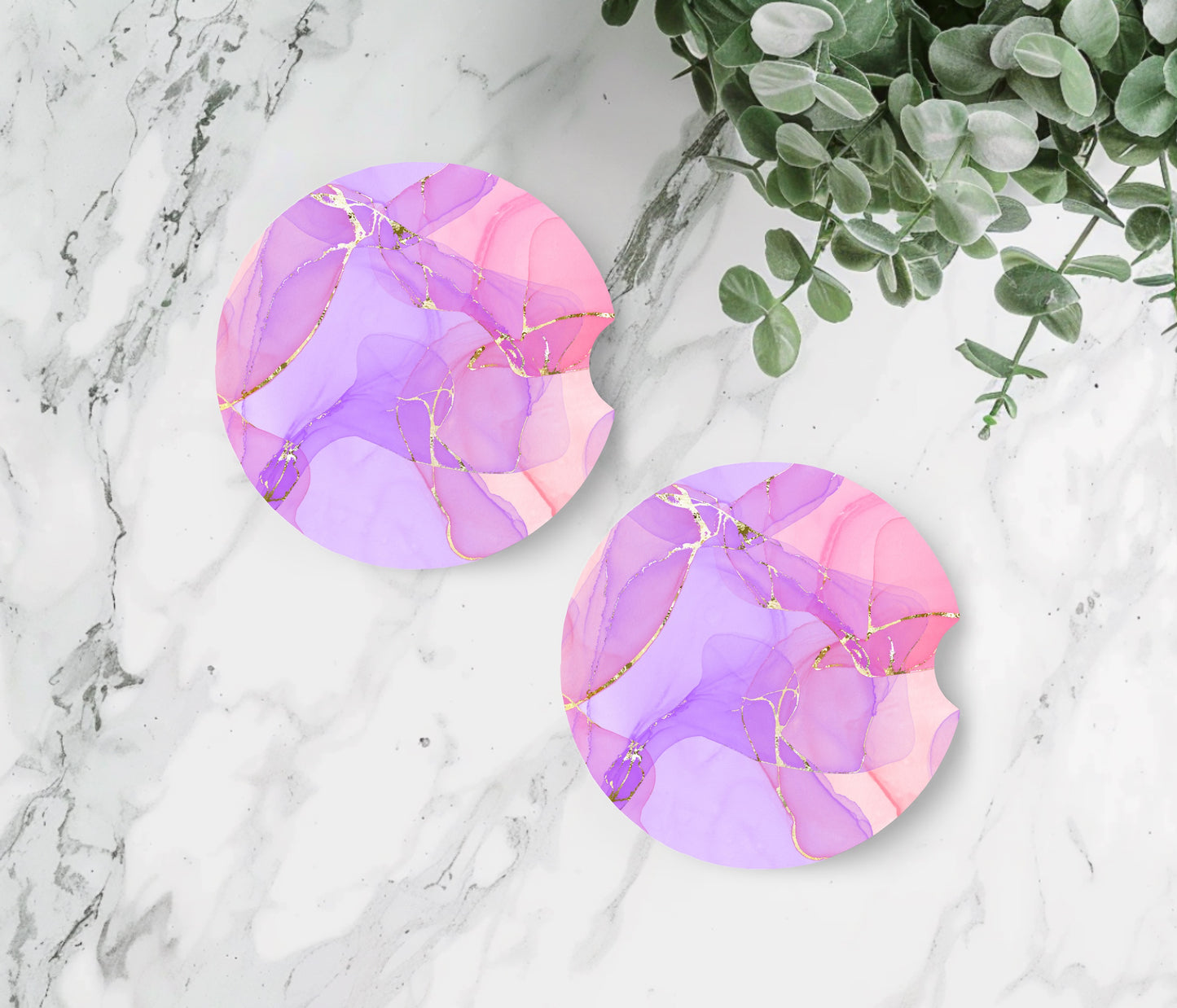 Pink Purple Gold Marble