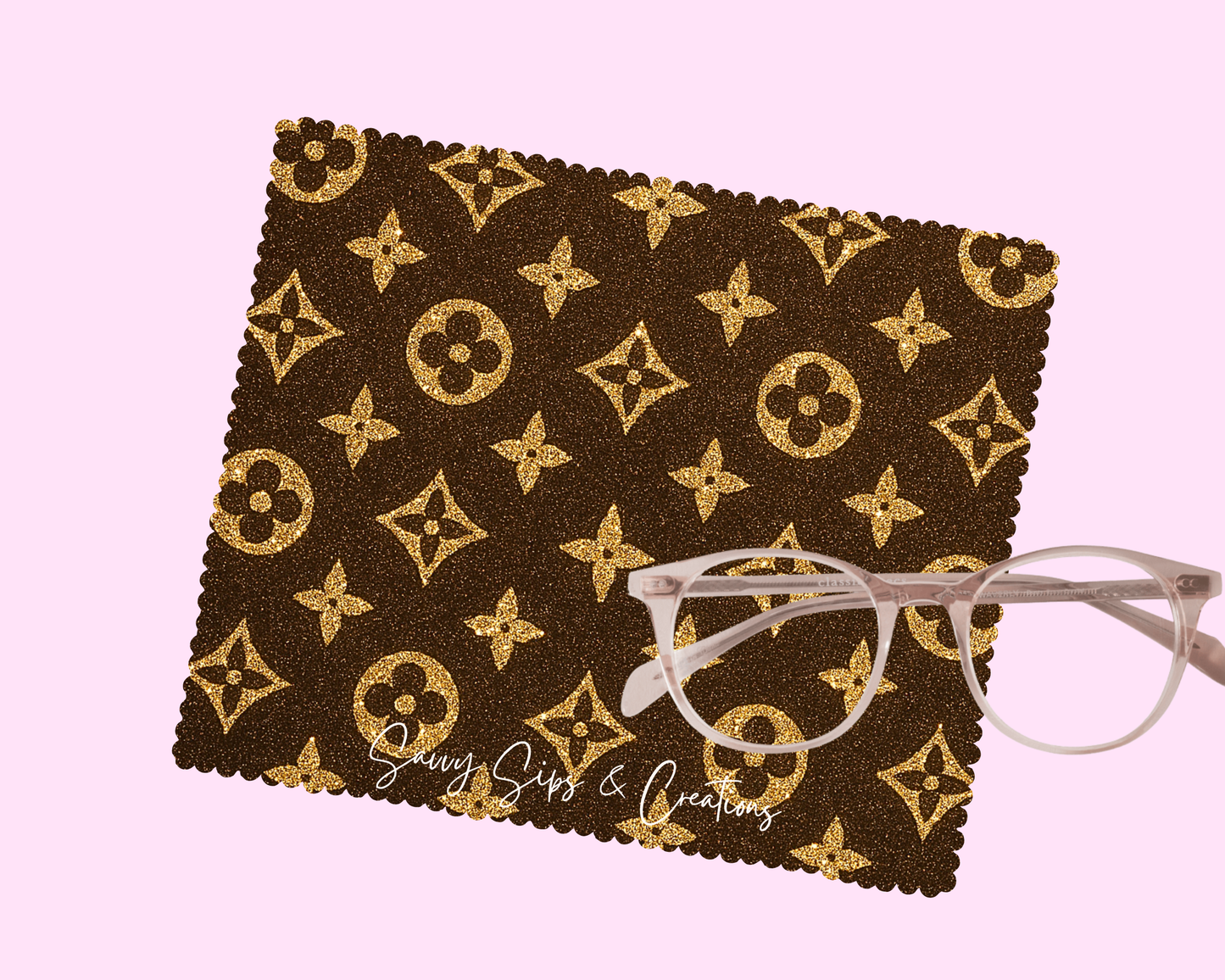 Lens Cleaning Cloth: Brown LV