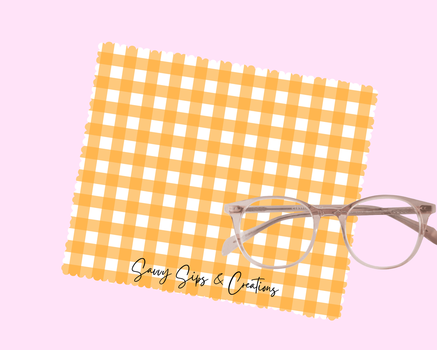 Lens Cleaning Cloth: Honey Gingham