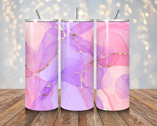 Pink Purple Gold Marble