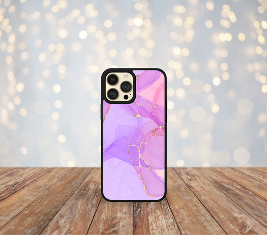 Pink Purple Gold Marble