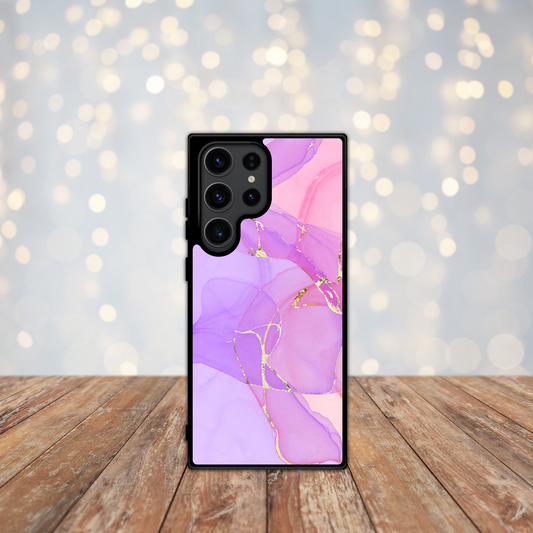 Pink Purple Gold Marble