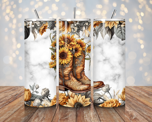 Sunflower Cowgirl Boots