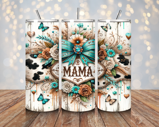 Teal Bow Mama