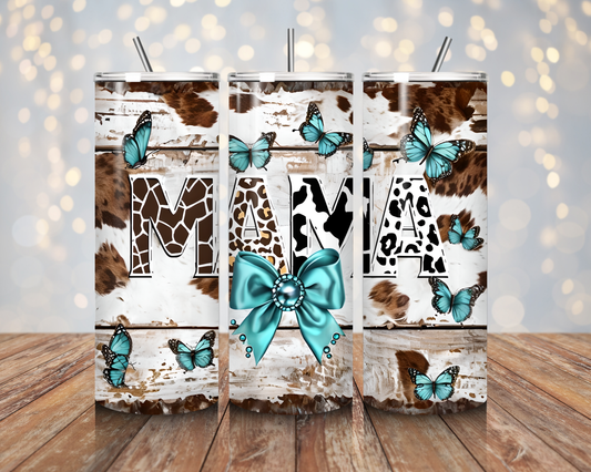 Teal Butterfly Mama