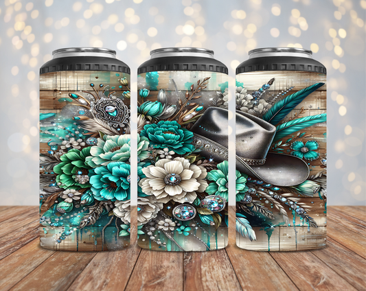 Teal Hat Cowgirl Chic