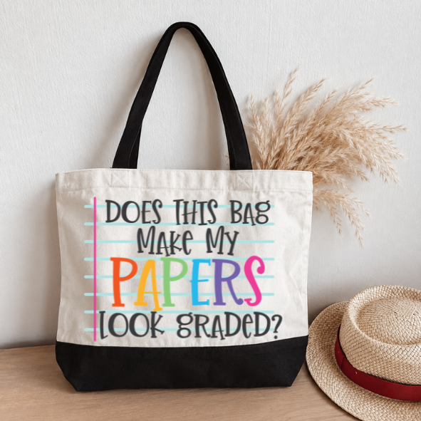 Does this bag make my papers look graded?